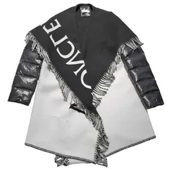 MONCLER モンクレール 20AW MANTELLA ダウンポンチョ F20933G50700 size=S レディース ダウン ポンチョ 羊毛 ナイロン ブラック ホワイトのサムネイル