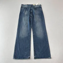 タグ付き 未使用品 Abercrombie & Fitch ストレートデニム ダメージ加工 ヴィンテージ加工 5pocket ジーンズ アバクロンビーアンドフィッチ アバクロ W32L32 Lサイズ メンズ