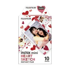 FUJIFILM/フジフイルム インスタントカラーフィルム【instax mini チェキ用/HEART SKETCH/10枚入り】INSTAX MINI HEART SKETCH WW 1