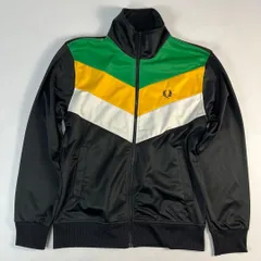 美品　フレッドペリー　トラックジャケット　刺繍ロゴ　ジャージ　ブラック　L