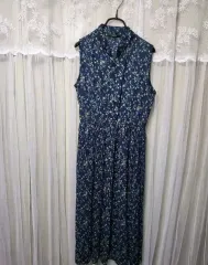 GGPX フラワー ロング ONE PIECE ネイビー