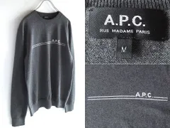 美品 A.P.C. アーペーセー ロゴ コットンカシミヤニット セーター M チャコール カシミア 国内正規品 男女着用可 あいみょん着用同型色違いのサムネイル