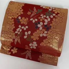 名古屋帯 唐織 金彩 上品な織り出し 化繊 京袋帯 着物 MA-5833