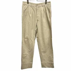 【中古】[印象AB] NEWYORKER ニューヨーカー チノパンツ メンズ 79 ベージュ 綿100% コットン100% テーパード ２タック 無地 ジップフライのサムネイル