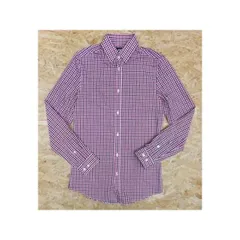 古着 H&M エイチ＆エム XSサイズ メンズ シャツ 長袖 プラケットフロント ポケット無し チェック レッド×ブラック×ホワイト 赤×黒×白