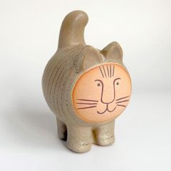 リサラーソン 小さな動物園 猫 丸まった ネコ アンティーク cat I57Z