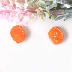 no.563　レジン　チューリップ　シーリングスタンプ風　ピアス　イヤリング　ハンドメイド
