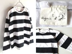 agnès b. 太ストライプ 長袖Tシャツ サイズ1 新品未使用　タグ付 agnès b. 太ストライプ 長袖Tシャツ サイズ1 新品未使用 タグ付 - メルカリ