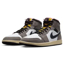 [ナイキ] エア ジョーダン 1 ミッド SE AIR JORDAN 1 MID SE ホワイト/グレー/ブラック HQ2011-100