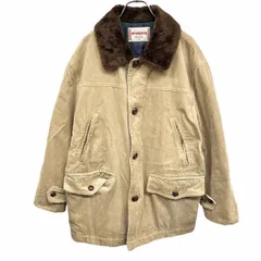 【中古】[印象AB] McGREGOR マックレガー コーデュロイジャケット / ハーフコート メンズ M ベージュ 綿100% 内ポケット×１ 中綿入り 内側がチェック柄 長袖 ボタン留めのサムネイル