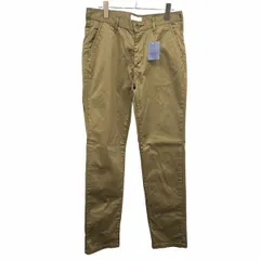 【新品/訳アリ】ミツミネ Mitsumine パンツ ストレッチ 無地 シンチバック 綿×ポリウレタン M グリーンブラウン カーキ系 茶系 メンズ