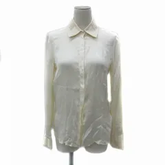 アルマーニ コレツィオーニ ARMANI COLLEZIONI シャツ ブラウス 長袖 無地 シルク 4 S アイボリー /YS23 IBO81のサムネイル