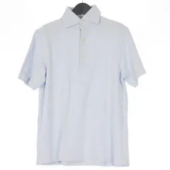 バーニーズニューヨーク BARNEYS NEW YORK コットンポロシャツ カットソー 半袖 M ブルー 青 国内正規のサムネイル