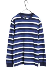 【お得なクーポン配布中!】 ポロ ラルフローレン ボーダー 長袖 サーマル Tシャツ メンズ L / ロンT アンダーシャツ ワッフル カットソー ワンポイント マルチカラー