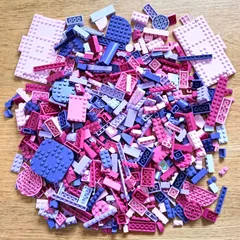 レゴ 正規品 中古 まとめ売り 約700g ピンク･紫系 大量 レゴブロック【管理番号：3579】