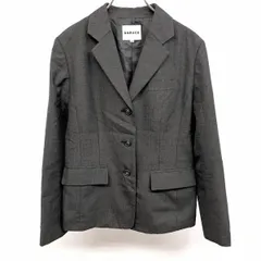 【中古】[印象AB] DGRACE ディグレース テーラードジャケット レディース 38 チャコールグレー ポリ×ウール センターベント 薄手の肩パッド入り 内ポケット無し 若干薄手 総裏地 3つボタン留め 無地 長袖のサムネイル