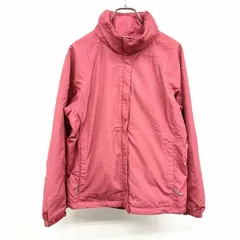 【中古】[印象AB] PHENIX フェニックス ジャケット レディース M ピンク ナイロン×ポリ ハイネック 隠しフード ラグランスリーブ リップストップ ジップポケット 内ポケット×２ 裾にロゴ刺繍 裾に調節ゴム 袖口にベルクロ 若干薄手 アウトドアのサムネイル