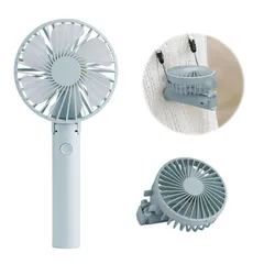 ハンディファン ミントブルー FAN 携帯扇風機 5段階風量調整 HANDY 充電池 USB充電 Type-C 3WAY 対応 ギフト 【2024年モデル】Smaly プレゼント 贈り物