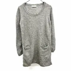 【中古】[印象B] BEAUTY＆YOUTH UNITED ARROWS ビューティーアンドユース ニットワンピース レディース 杢グレー ウール100% ニットチュニック 裏地無し 無地 スリムフィット 長袖のサムネイル