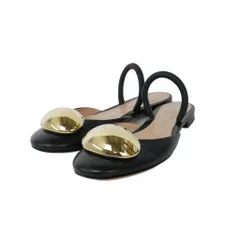 ジャンヴィトロッシ 24SS SPHERA フラットシューズ レザー 37 黒 ジャンヴィトロッシ Gianvito Rossi 24SS SPHERA フラットシューズ