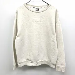 【中古】[印象AB] PUMA プーマ スウェットシャツ / トレーナー レディース L 杢オフホワイト(グレーMIX) 綿×ポリエステル×ポリウレタン 裏起毛 立体ロゴ 長袖のサムネイル