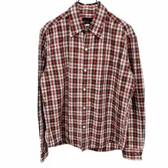 古着 ザ・ショップ ティーケー ミクスパイス THE SHOP TK MIXPICE シャツ チェック 胸ポケット 長袖 綿100% 2 レッド 赤×黒×黄×白 メンズ