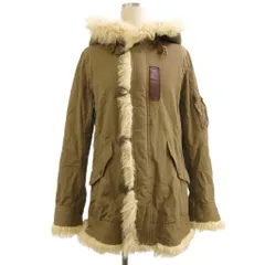 アールエヌエー RNA モッズコート エコファー 裏ボア ミリタリー リネン カーキ M