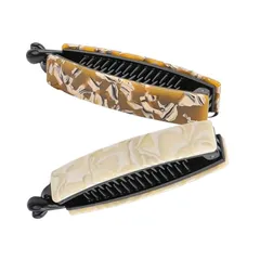 【新品】 【Jotml】 バナナ クリップ ずれない 髪留め ヘアアクセサリー バンスクリップ シンプル 上品 大人 可愛い しっかり留まる 2個 セット (Dタイプ) 0