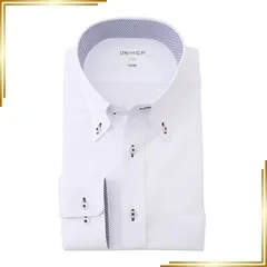 【新品】 [オリヒカ] ワイシャツ 長袖 ボタンダウン 防菌 防臭 選べるバリエーション シャツ ビジネス メンズ 白 ボタンダウン 首回り37cm裄丈81cm 0