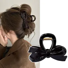 【新品】 Natunofu ヘアクリップ 大きめ クリップ 髪留め 強力 クリップ しっかりとまる バレッタ お洒落 髪飾り ヘアアクセサリー リボン バレッタ 大きめ おしゃれ バンスクリップ 大きめ 毛量多い リボン ヘアアクセ 大人 可愛い リボン 