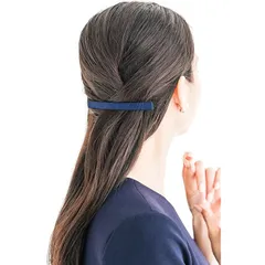 【新品】 [VIRINA] ヴィリーナ バレッタ ヘアピン レディース 結婚式 フォーマル 大人 髪留め 細め お受験用 ヘアアクセサリー 入学式 卒業式 髪飾り サテンスティックバレッタ ネイビー 0