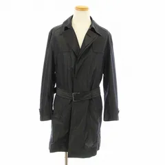 ヒューゴボス HUGO BOSS トレンチコート ロング ベルト付き I48 黒 ブラック 57-621-054 /KUのサムネイル