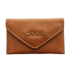 エトロ ETRO カードケース 名刺入れ ロゴ レザー 茶 ブラウン /AN18のサムネイル