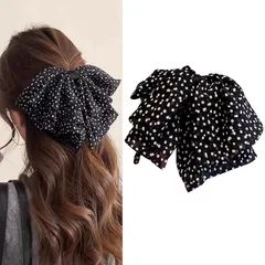 【新品】 HAPVITAL ヘアクリップ しっかりとまる 髪留め 可愛い バンスクリップ 軽い バレッタ hair clip 強力 クリップ ヘアクリップ 髪飾り ヘアアクセサリー 日常 韓国風 優雅 エレガント お風呂 大人向け おしゃれ 大人 (黒のド 1