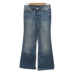 トリーバーチ TORY BURCH デニムパンツ ジーンズ フレアパンツ 27 青 ブルー ウォッシュ加工 ロング丈 /YS18 ■ECD002のサムネイル