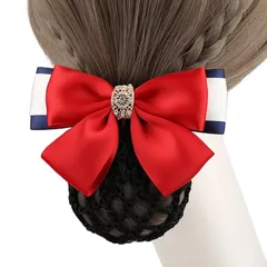 【新品】 ヘアクリップ リボン レース トリコロール 3色 ヘアアクセ ヘアピン 髪留め 髪飾り ヘアアクセサリー シニヨン バレッタ (Type5) 0