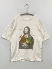 UNIQLO ユニクロ Tシャツ/カットソー S ホワイト 前面プリント ミドル丈 半袖 クルーネック(丸首)