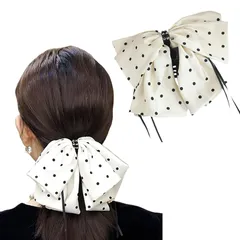 【新品】 ヘアクリップ リボン 大きめ 髪留め クリップ おしゃれ しっかりとまる ヘアアクセサリー バンスクリップ バレッタ 大人 可愛い 人気 韓国風 リボン 髪飾り 軽い 強力 シンプル 日常 通勤 通学 お呼ばれ 発表会 結婚式 入学式 卒業式 卒 1