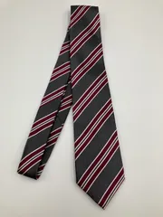LES MUES レミュー ネクタイ グレー ストライプ柄