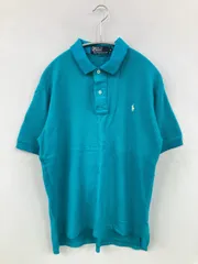 Polo by Ralph Lauren ポロバイラルフローレン ポロシャツ LL スカイブルー 無地 ワンポイント ブランドロゴ 半袖