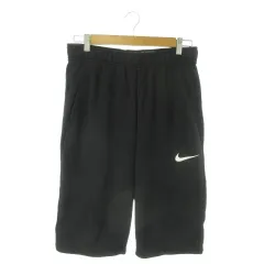 ナイキ NIKE DRI-FIT ハーフパンツ スポーツウエア M 黒 ブラック 無地 スウェット ゴムウエスト /AO35 ■GY99