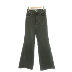 スナイデル SNIDEL 24SS Sustainableストレッチフレアデニムパンツ ジーンズ ハイウエスト 0 ブラック /MY ■OS