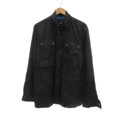 ヒューゴボス HUGO BOSS M-65型 ミリタリー ナイロン ジャケット 48 黒 ブラック スタンドカラー 4ポケット 411110513002 /UO ■GY61のサムネイル