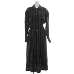 ラルフローレン RALPH LAUREN ワンピース 7 マルチカラー チェック柄 シャツカラー ロング丈 長袖 /GG ■ECC002