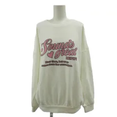 レピピアルマリオ repipi armario トレーナー スウェット 長袖 クルーネック ロゴ プリント M 白 ホワイト /XZ ■ECC002