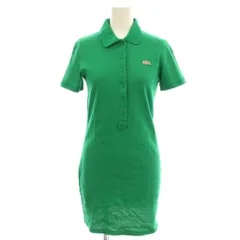 ラコステ ライブ Lacoste L!VE ポロシャツ ワンピース 半袖 ひざ丈 鹿の子 34 緑 グリーン /☆Gのサムネイル