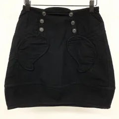 【中古】[印象AB] TSUMORI CHISATO ツモリチサト スカート レディース 2 ブラック 黒 綿×ポリウレタン ひざ上丈 バルーン系シルエット 切り返し生地 裏地無しのサムネイル