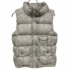 【中古】[印象A] McGREGOR マックレガー ダウンベスト レディース 9号 M ブラウン 茶×グレー×白×黒 ポリ100%(ダウン80%＋フェザー20%) 内ポケット無し ドットボタン×ジップアップのサムネイル