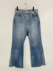 LOWRYS FARM ローリーズファーム デニムパンツ M ブルー フルレングス 無地 スタンダード フレア・ブーツカット レギュラー ヴィンテージ