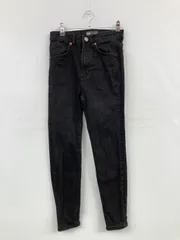 ZARA ザラ デニムパンツ EUR 38 USA 06 MEX 28 ブラック フルレングス 無地 スキニー・タイト テーパード ハイウエスト リジッド・ワンウォッシュ